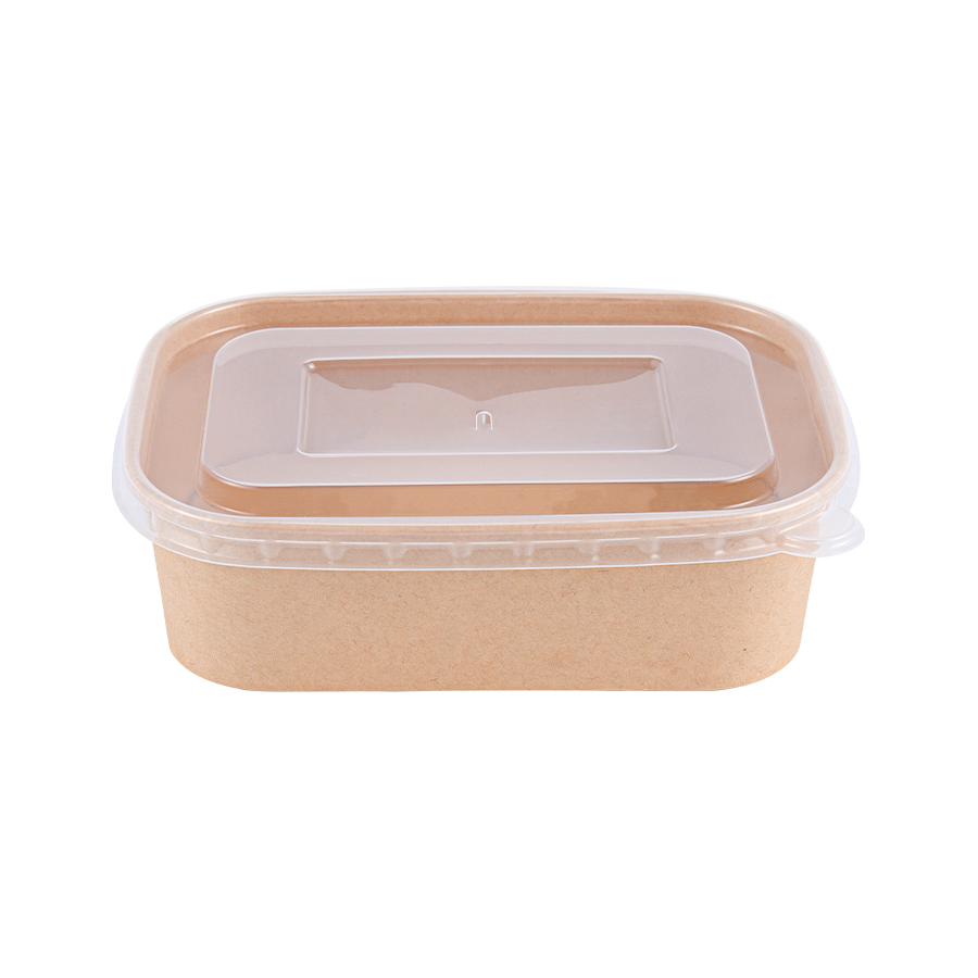 500ml PE-belegg kvadratisk papirskål